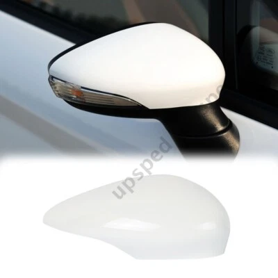 Cubierta de tapa de espejo retrovisor lateral derecho del pasajero blanco para Ford Fiesta 2009-2017 Foto 1 de 4