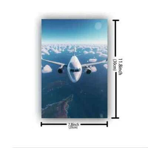 1 Pc Wooden Framed Aviation Pictures Passenger Plane Pictures MQD421134 - Picture 1 of 6