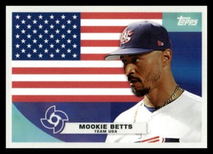 2023 Topps WBC Global Stars Mookie Betts  Flag of a Nation F-9 Team USA