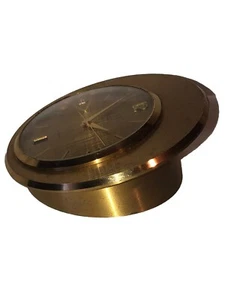 Early Dunhill MCM Orologio da Scrivania Elettrico Svizzero in Ottone Massello Lavorato - Foto 1 di 8