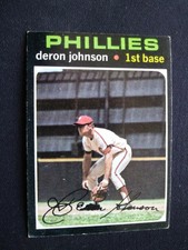 1971 Topps Baseball Card # 490 Deron Johnson - Philadelphia Phillies (VG/EX)