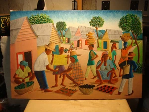 Anatole Cyprien (AKA Claude Dambreville), Haitian (1934-2021) ARTIST PAINTING - Picture 1 of 8