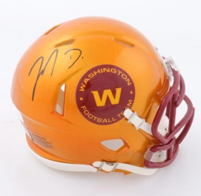 Jahan Dotson Signed Autographed Flash Mini Helmet Washington Commanders JSA Pia - Image 1 of 3