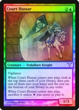 Court Hussar FOIL Dissension NM Blue Uncommon MAGIC GATHERING CARD ABUGames