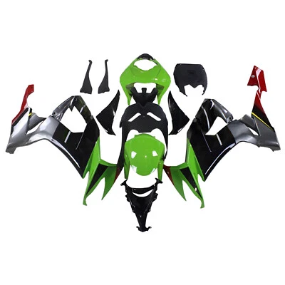 Bodywork For Kawasaki ZX10R Ninja 2008 2009 2010 Fairings Kit Green Black Red Foto 1 de 4