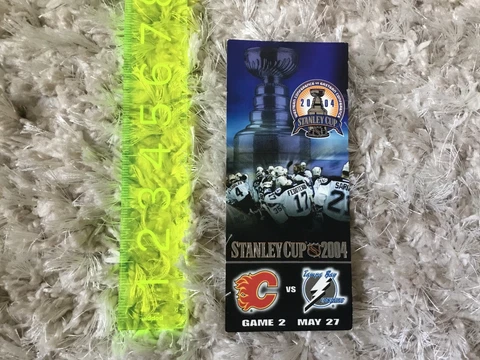 2004 Stanley Cup Calgary Flames Tampa Bay lightning schedule roster ticket card Cover