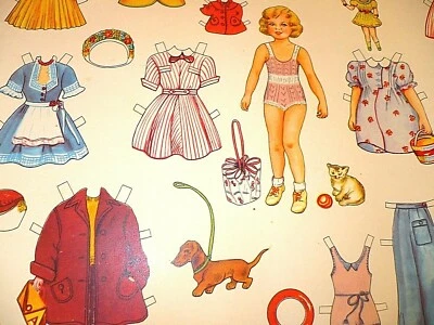 Ausschneidebogen Bastelbogen Schreiber Anziehpuppe Puppe Mädchen JFS 07216 Pappe - Bild 1 von 2