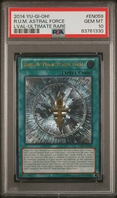 YuGiOh! Rank-Up-Magic Astral Force, Ultimate Rare, LVAL-EN059, Unlimited PSA 10  - Image 1 of 2