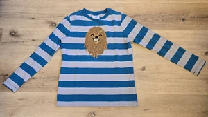 Hanna Andersson Boys Size 140 (US 10) Chewbacca Star Wars Christmas Long Sleeve - Picture 1 of 5