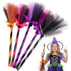  5 Pcs Witch Halloween Costumes For Kids Cosplay Broom Makeup