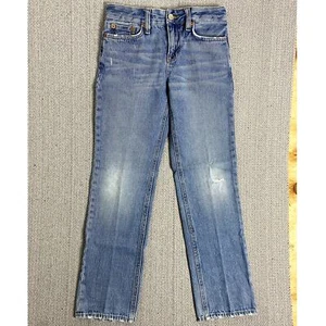 Vtg Polo Ralph Lauren Jeans Youth 10 26X26 Blue Distressed Slim Straight 381  - Picture 1 of 13