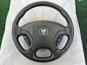 Multifunktionslenkrad orig. Jaguar X-Type 2001-09 graues Leder opt. inkl. Airbag - Bild 1 von 8