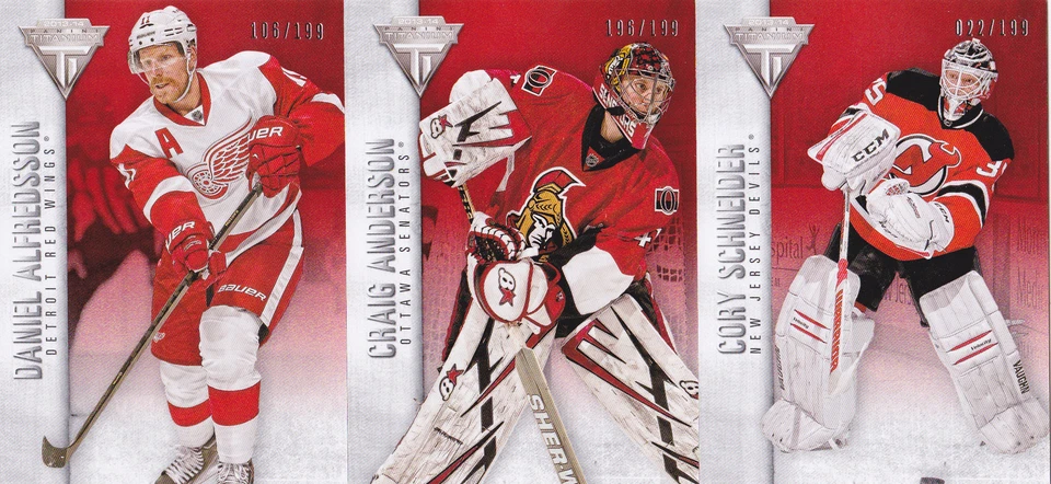 13-14 Titanium Daniel Alfredsson /199 Retail Red 2013 Wings - Image 1 of 1
