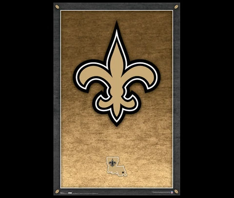 NEW ORLEANS SAINTS Fleur-de-Lis Official NFL Football Team Logo 22x34 POSTER Cover