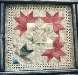 Cedar Hill Tulip Sampler Kit with Pattern, linen, Threads. Signed by Artist - Picture 1 of 6