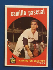 1959 Topps Baseball #413 Camilo Pascual - Washington Senators - EX+
