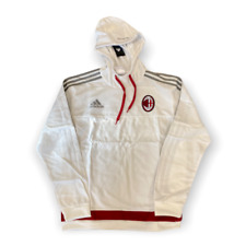 AC Milan Hoodie Men's (Size S) adidas Football White Pullover Hoodie - New