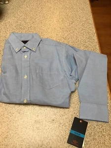 BOYS DOCKERS LONG SLEEVED DRESS SHIRT BLUE NWT - Picture 1 of 2
