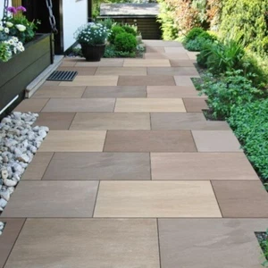 Raj Green Porcelain Vitrified Porcelain 900x600 Paving Slabs Pack - Picture 1 of 5