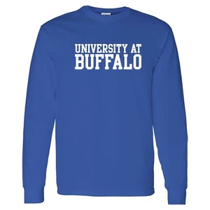 University at Buffalo Basic Block Licensed Unisex Long Sleeve - Royal - Picture 1 of 5