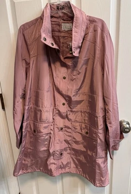 Joan Rivers 1X Anorak Rosa Rubor Resistente al Agua con Bolsillos con Capucha NUEVO A302564 Foto 1 de 4
