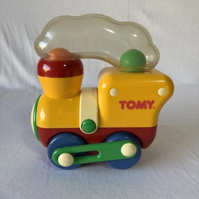 Vintage 1990 Tomy Pull String Train Ball Toy - Image 1 of 4