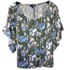 Espresso M Boho Paisley Bluse Volantärmel EUC 15079 - Bild 1 von 4