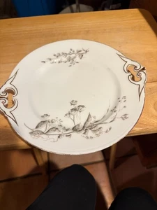 Haviland Limoges Porzellan Griff Servierplatte aus Frankreich Antik 10,5"D - Bild 1 von 3