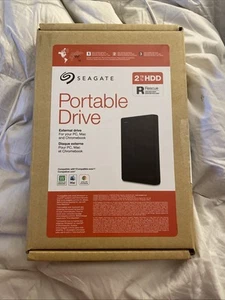Seagate 2TB External USB 3.0 Portable Hard Drive Black (STGX2000400) - Afbeelding 1 van 8