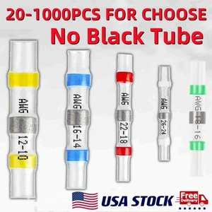 50PCS Solder Seal Sleeve Heat Shrink Butt Connectors Terminals Waterproof - Picture 1 of 16