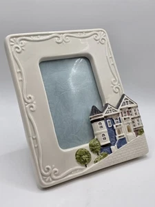 Vintage Otagiri Houses Hand Painted Ceramic Picture Frame Japan - Picture 1 of 7