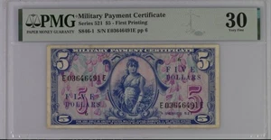 MPC Serie 521 5 $ Erstdruck PMG Sehr guter Erhaltungszustand - 30 keine Probleme! - Bild 1 von 2