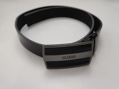 Cinturón de cuero Guess para hombre XL 36-40 logotipo negro Foto 1 de 3