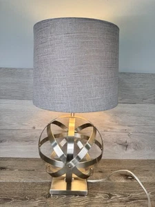 Robert Abbey Lucy Orbit Table Lamp Brushed Nickel Finish 23” with Shade - Picture 1 of 16