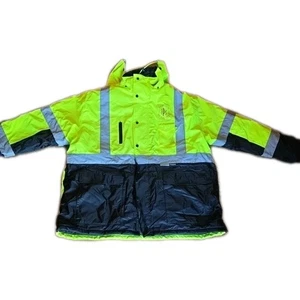 Reflective Apperal Coat 3M Thinsulate 2XL Puffed Linner VEA 433-L Neon Yellow - Picture 1 of 6