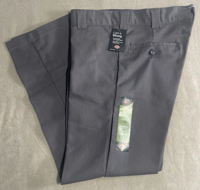 NUEVO Pantalones de Trabajo Dickies Flex para Hombres 34x30 Calce Ajustado Pierna Cónica Gris Nuevos con Etiquetas Foto 1 de 4