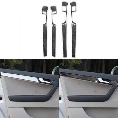 Kits de 12 calcomanías de fibra de carbono real para panel de puerta interior para Audi A3 S3 8P 2006-07 Foto 1 de 4