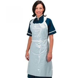 1000 Multi Purpose Use Aprons Protective Polythene Disposable White Apron - Picture 1 of 5