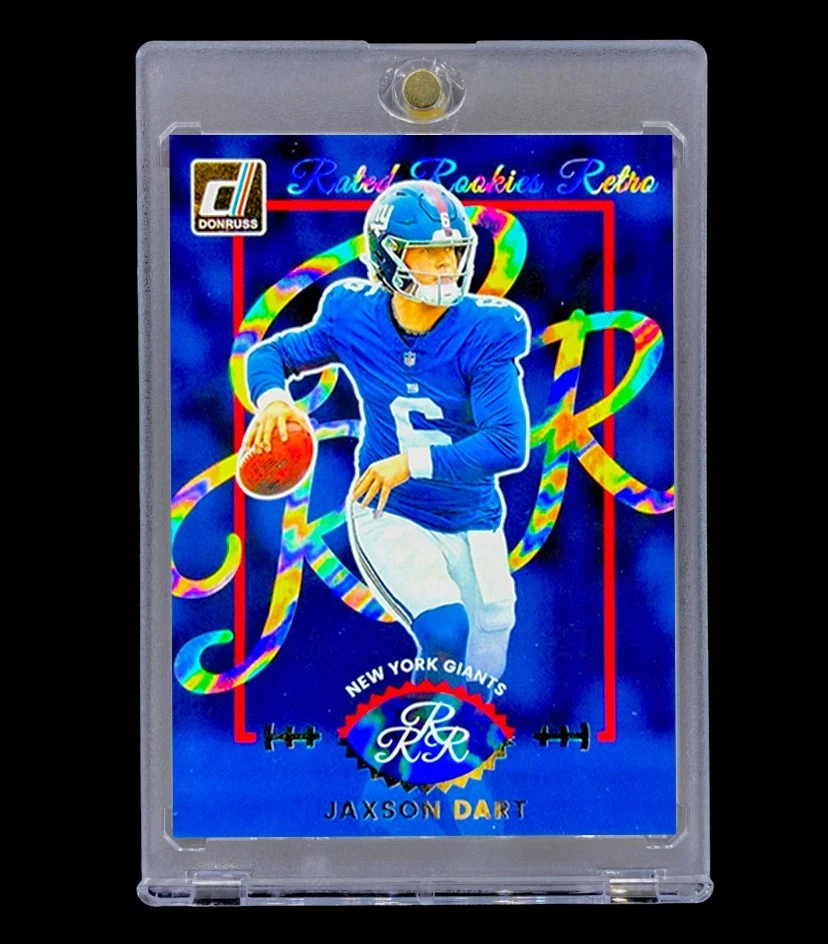 JAXSON DART ROOKIE BLUE SHOCK REFRACTOR SP RC Panini 2025 Non Auto - GIANTS - Image 1 of 4