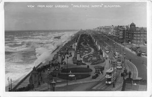 Postcard View from Roof Gardens Blackpool Lancashire UK RPPC - Bild 1 von 2