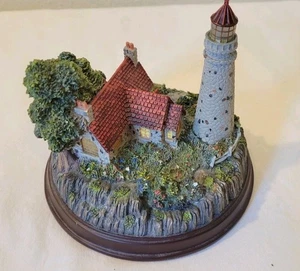 Thomas Kinkade The Light Of Peace Lighthouse Figurine Battery Operated - Picture 1 of 4