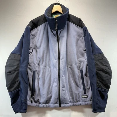 Cabelas Jacket Windshear Thinsulate Blue/Gray Sz L Fleece Hunting Outdoor Gear - Image 1 of 4