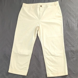Old Navy Women’s 18 Wide Leg Chino Pants Off White Creme de la Creme Cotton - Picture 1 of 10