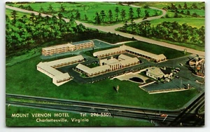 Postal Mount Vernon Motel Charlottesville Virginia VA UNP - Imagen 1 de 2