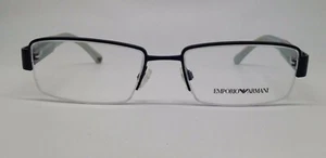 Emporio Armani EA 1001 Blue 3018 Semi Rimless Eyeglasses Frame 52-17-135 - Picture 1 of 5