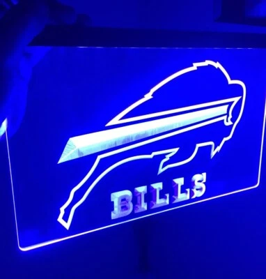 NFL New Buffalo Bills Blue LED Neon Light Sign for Game Room,Office,Man Cave