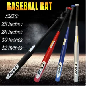 Heavy Duty Metal Baseball Rounder Softball Bat Black Pole Stick Stainless Steel - Picture 1 of 5