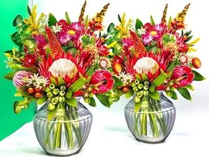 ORIGAMI POP CARDS Australian Native Flower Bouquet Hospital Allergy Friendly - Picture 1 of 16