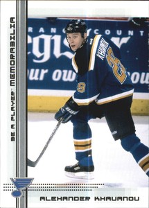 2000-01 BAP Memorabilia Blues Hockey Card #455 Alexander Khavanov Rookie
