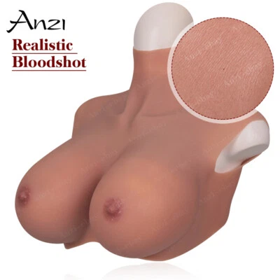 Realistic Silicone Breast Forms Fake Boobs Breast Plates B-H Cup Crossdresser - Image 1 of 4